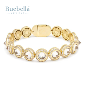 Hot Selling 5mm Moissanite Tennis <b>Bracelet</b> for <b>Men</b> 925 <b>Sterling</b> <b>Silver</b> with 14k Gold Plating Brilliant-Cut <b>Bracelets</b> & Bangles - Product Image 1