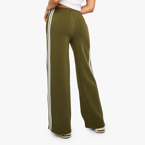 Pantalons de survêtement pour femmes en molleton à dentelle tendance, fabrication sur mesure OEM/ODM, vente chaude en automne et en hiver, nouveau design, couleur unie - Product Image 6