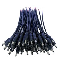 Gleichstrom kabel 5,5mm x 2,1mm Stecker Buchse 15cm schwarzes Kabel Verlängerung kabel für LED-Streifen CCTV-Kamera Computers canner Verwenden Sie Braid