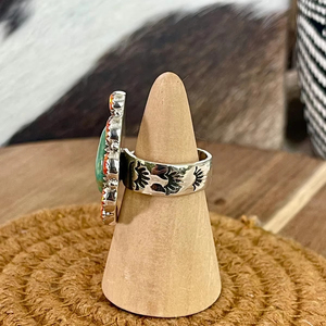 Handmade Sterling <b>Silver</b> Bezel Setting Royston Turquoise Orange Fire Opal <b>Adjustable</b> Gemstone <b>Ring</b> Trendy Unisex Party Wear - Product Image 4