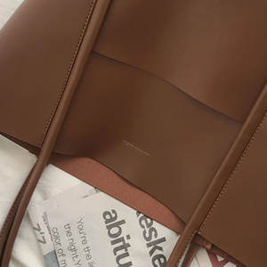 Brown Leather Women's Tote Bags High Quality Fully Customized 100% Genuine Leather Fashion Women Hand Bags Ladies Bag - Product Image 5