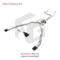 Catback d'échappement sablé en titane ING pour Dodge RAM 1500 TRX 6.2L tuyau de descente réglage automatique tuyaux épuisés système d'échappement