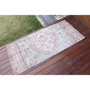 พรมวินเทจ ขนาด 2.3x5.2 ฟุต (71x157 ซม.) ลายพรางสีเขียวแบบตุรกี - Product Image 2