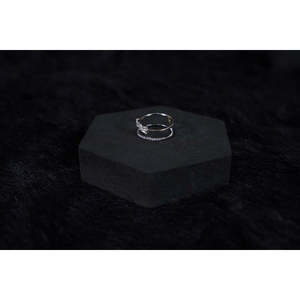 NOVAMART Fine Silverings 925 Sterling Silver Bow Inlay <b>Ring</b> <b>Adjustable</b> Engagement Trendy Gold & Rhodium Plated 18K Wholesale Exp - Product Image 2