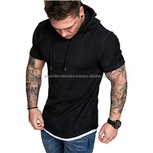 Sudadera con capucha de invierno para hombre de alta calidad, sudadera de manga corta de Color sólido Premium con forro, jersey de Hip Hop con logotipo personalizable - Product Image 1