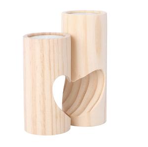 Candelero de madera antiguo de lujo con soportes de piedra natural y tarros para decoración del hogar Centro de mesa de vacaciones de Navidad - Product Image 1