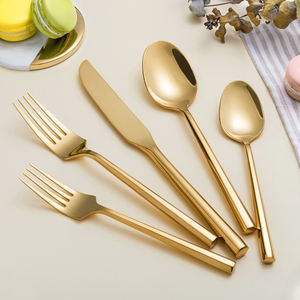 Set di <span class=keywords><strong>Posate</strong></span> in Acciaio Inox Dorato Moderno per Matrimoni, <span class=keywords><strong>Servizio</strong></span> per 4 Persone - Product Image 3