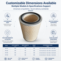 Nouveau filtre à air en fibre de verre pour machines, haute efficacité 95%, dimensions personnalisables, garantie 1 an, température maximale 175F