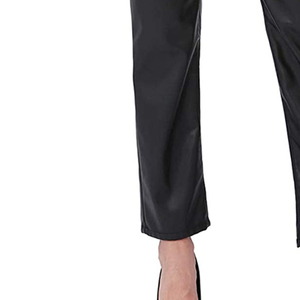 Nouveau style de pantalons en cuir pour femmes à jambe droite de haute qualité coupe ajustée prix de gros pantalons en cuir pour femmes à vendre - Product Image 5