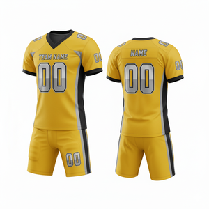 Conjunto Personalizable de Uniforme de Fútbol Americano con Camiseta y Pantalones Cortos con Posición para Logotipo Frontal - Product Image 4