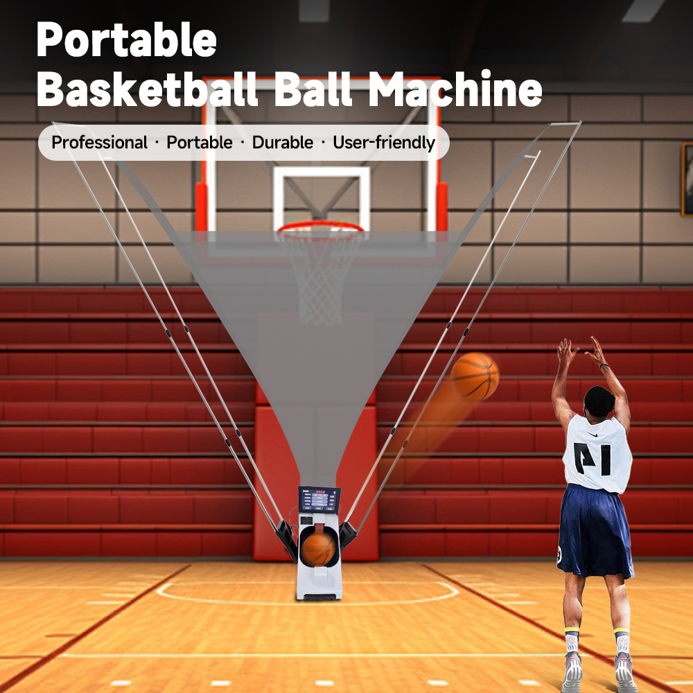 New Design Intelligent Basketball Equipment Portable Automatic Basketball Launcher Basketball Return Trainer with Touchscreen