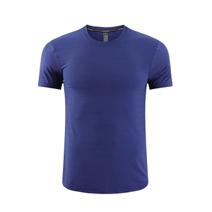 Chemises de compression pour hommes en gros, respirantes, anti-rides, à séchage rapide, avec logo personnalisé, col rond, manches courtes, t-shirts - Product Image 3