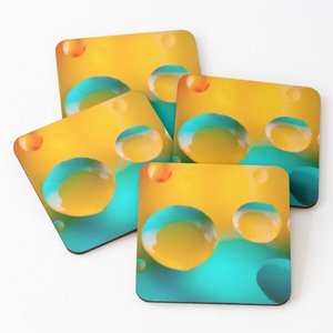 <b>Table</b> Decoration Wood and Enamel Print Coaster Tabletop <b>Placemats</b> <b>for</b> Drink Multi Functional Print Wood Coasters Tea Mats & Pads - Product Image 2