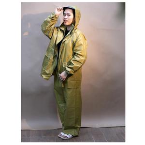 เสื้อแจ็กเก็ตและกางเกงเสื้อกันฝนสำหรับคนเดียว190T ชุดกันฝนพีวีซีไนล่อนแบบยั่งยืนสำหรับรถจักรยานยนต์/ไฟฟ้า - Product Image 1