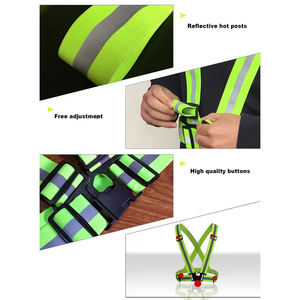 เข็มขัดนิรภัยสะท้อนแสงแบบปรับได้น้ำหนักเบาสำหรับการวิ่งตอนกลางคืน เดิน ปั่นจักรยาน เพื่อความปลอดภัยส่วนบุคคล - Product Image 3