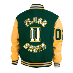 Corps en laine de haute qualité et manches en cuir de vache véritable conception personnalisée veste universitaire vente en gros veste universitaire taux de gros OEM - Product Image 2