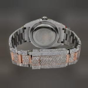 Excellent Quality Modern VVS Moissanite Diamond Studded Fully Iced Stainless Steel <b>Watch</b> for <b>Work</b> Parties and Everyday Use - Product Image 4