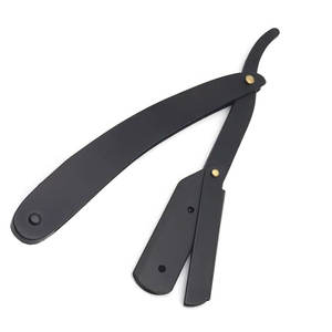 Rasoirs de rasage enduits de couleur noire de haute qualité Rasoir à lame unique Rasoirs pour hommes Couteaux de rasage pliables - Product Image 2