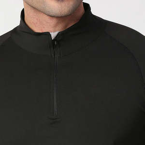 2024 de alta calidad personalizado para hombre cuarto 1/4 media cremallera Meath Top de gran tamaño 1/4 cuarto con cremallera pulóver cuarto con cremallera camisa pulóver - Product Image 2