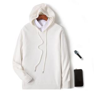 <b>Men's</b> Comfortable Casual Sweatshirt Set Pure Wool Oversize <b>Hoodie</b> Solid Black 100% Cotton Woven Weaving Method for Spring Autumn - Product Image 3