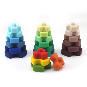 Juguetes Apilables de Silicona para Bebés de 2 a 4 Años, Libres de BPA, de Grado Alimenticio, Personalizados, Educativos, Suaves, Venta al por Mayor - Product Image 1