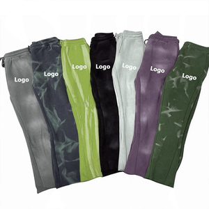 Người Đàn Ông Thời Trang Phố Flare Mồ Hôi Quần Tùy Chỉnh Flare Thể Thao Khởi Động Cắt Giảm In Đau Khổ Rửa Axit Flare Chắp Vá Mồ Hôi Quần - Product Image 1