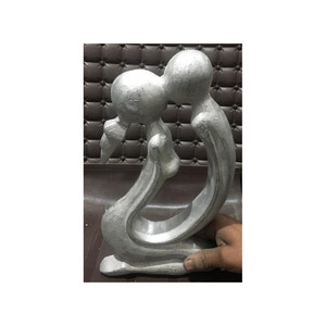 2026 Latest Arrival Room Decorative Aluminium Sculpture <b>Heart</b> Shape Hammered Silver Color Bestt Design for Cafe Decoration - Product Image 3