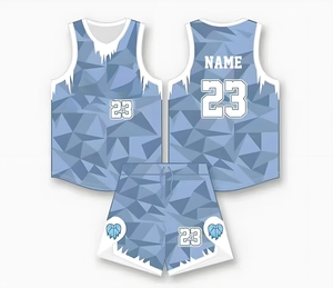 Nouveau maillot de basket-ball respirant grande taille sur mesure et short uniforme de basket-ball unisexe à séchage rapide 100% Polyester - Product Image 3