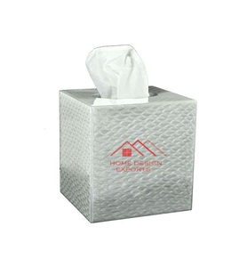 Precio al por mayor Caja de pañuelos de metal galvanizado Dispensador de servilletas ecológico para tocadores de baño y encimera de cocina - Product Image 2
