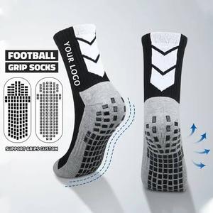 Calcetines deportivos antideslizantes unisex, calcetines de punto con logotipo personalizado para ciclismo, para jugadores de fútbol, venta al por mayor - Product Image 4