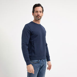 Sweat à capuche pour homme 100% coton avec logo imprimé personnalisé Sweat-shirt pull surdimensionné avec motif uni col rond pour l'hiver - Product Image 3