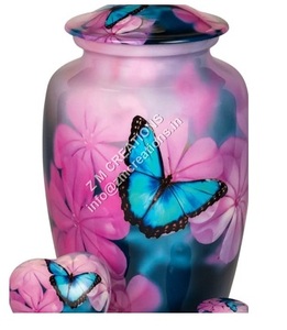 Urna de cremación de aluminio de estilo europeo, vajilla decorativa para cenizas de mascotas, conmemorativo de Metal cinerario, proveedor directo de fabricante - Product Image 1