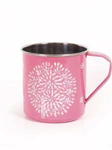 Taza Moscow Mule de Metal Ecológica HPM10 de Alta Calidad en Oferta, Color Blanco, con Logotipo Personalizado, Arte Pintado a Mano, para Café y Té - Product Image 6