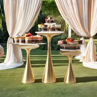Aurum Ridge – Trio de supports à gâteaux artisanaux en métal écologique, design sur piédestal, pour remise de diplôme, Halloween, Fête des Pères, Noël, mariage