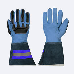 Gants de soudage TIG en cuir de chèvre et de vache de qualité supérieure, résistants à la chaleur et aux étincelles, excellente construction pour la protection des mains et des bras - Product Image 2