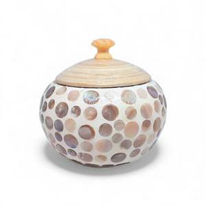 Jarrón Decorativo Hecho a Mano con Incrustaciones de Nácar para Organización del Hogar, Cocina y Mesa - Product Image 4