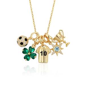 Pendentif Jeulia Move My Way North Star Charm en zircon plaqué or 18 carats, étanche, cadeau religieux - Product Image 2