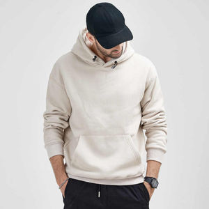 Sudadera con capucha de manga larga de moda informal para hombre de alta calidad, Sudadera de felpa gruesa, venta al por mayor en blanco - Product Image 1