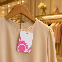 Étiquettes en papier personnalisées, étiquettes suspendues avec logo, étiquettes personnalisées, impression géométrique, carton, étiquettes de marque de vêtements de mode, vente en gros
