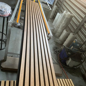 Aku phong cách hiện đại Gỗ Acoustic bảng MDF Polyester Pet Foam Veneer cách âm khách sạn trẻ em phòng họp thiết kế mô hình 3D - Product Image 5