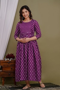 New Arrival Nursing Clothing <strong>Pregnancy</strong> Summer Breastfeeding Wear <strong>Clothes</strong> Cotton Maternity Dress Robe Zipper a Line <strong>Comfortable</strong> - Product Image 5