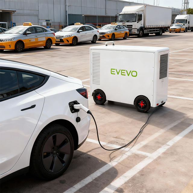 EVEGO EVSE Industrial Grade CE 200kWh Portable EV Charging Station Large Capacity Battery Backup Mobile DC Charger for Fleet