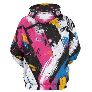 Sweats à capuche en sublimation 100% coton, à capuche, en tissu éponge, pour l'hiver, pull-over, écologique, respirant, séchage rapide, léger, avec poche, personnalisable - Product Image 3