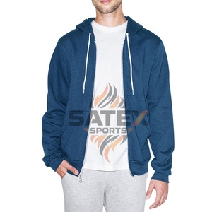 Sweat à capuche pour homme avec fermeture éclair, personnalisé, brodé, en molleton 100% coton, tissu lourd, 500 g/m², personnalisation complète, haute qualité, prix bas - Product Image 4