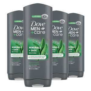 Gel de Ducha Mineral y Salvia For Men+Care, Paquete de 4, para el Cuidado de la Piel Masculina, Blanqueador y Nutritivo, 18 oz - Product Image 4