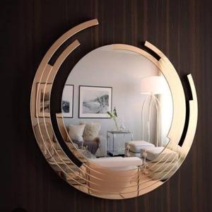 Top Trending <b>Mirrors</b> Decorative Antique Finished <b>Mirror</b> Frame <b>Rounded</b> <b>Wall</b> <b>Mirror</b> Makeup Room Home and Hotel Living Room - Product Image 1