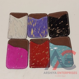 เคสใส่บัตรหนังเนื้อโลหะขนสัตว์สีฟ้าดีไซน์ใหม่ขายดีที่ใส่บัตรเอทีเอ็มเคสใส่บัตรหนังขนสัตว์โลหะคุณภาพสูง - Product Image 2