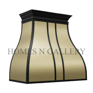 Customized Design Handmade Attractive Modern Brass <b>Fire</b> <b>Place</b> <b>Wall</b> Mounted <b>Fire</b> <b>Place</b> Range Hood Canopy Chimney - Product Image 2