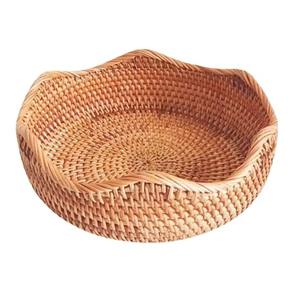 Modern Rattan Bowl Multipurpose Woven Storage for Fruits Snacks Nuts Kitchen Tabletop Laundry <b>Toy</b> Organizer or Pantry - Product Image 6