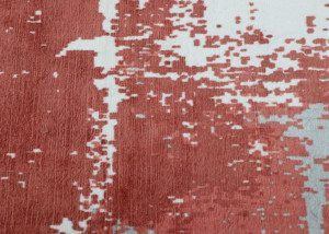 Alfombra de seda con telar a mano con estampado abstracto moderno hecho a medida rojo marfil plata pila media rectángulo uso doméstico antideslizante Oficina - Product Image 2